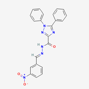 N'-[(E)-(3-nitrophenyl)methylidene]-1,5-diphenyl-1H-1,2,4-triazole-3-carbohydrazide