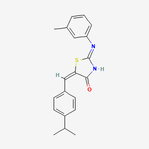 (5E)-2-(3-methylanilino)-5-[(4-propan-2-ylphenyl)methylidene]-1,3-thiazol-4-one