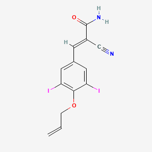 (2E)-2-cyano-3-[3,5-diiodo-4-(prop-2-en-1-yloxy)phenyl]prop-2-enamide