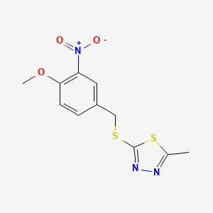 2-[(4-Methoxy-3-nitrobenzyl)sulfanyl]-5-methyl-1,3,4-thiadiazole