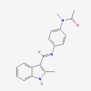 N-methyl-N-(4-{[(E)-(2-methyl-1H-indol-3-yl)methylidene]amino}phenyl)acetamide