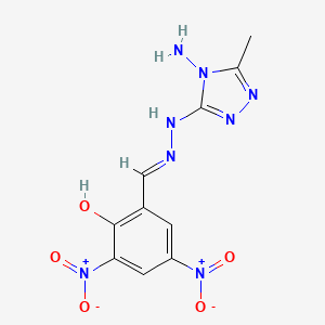 2-{(E)-[2-(4-amino-5-methyl-4H-1,2,4-triazol-3-yl)hydrazinylidene]methyl}-4,6-dinitrophenol