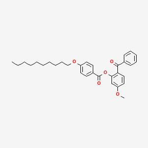 molecular formula C31H36O5 B11532088 2-Benzoyl-5-methoxyphenyl 4-(decyloxy)benzoate 