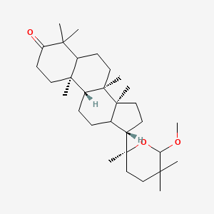 (8R,9R,10R,14S,17S)-17-[(2S)-6-methoxy-2,5,5-trimethyloxan-2-yl]-4,4,8,10,14-pentamethyl-1,2,5,6,7,9,11,12,13,15,16,17-dodecahydrocyclopenta[a]phenanthren-3-one