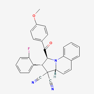 (1S,2R,3aR)-2-(2-fluorophenyl)-1-[(4-methoxyphenyl)carbonyl]-1,2-dihydropyrrolo[1,2-a]quinoline-3,3(3aH)-dicarbonitrile