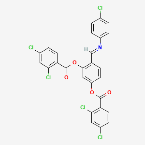 4-{(E)-[(4-chlorophenyl)imino]methyl}benzene-1,3-diyl bis(2,4-dichlorobenzoate)