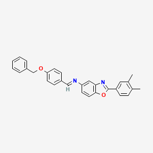 N-{(E)-[4-(benzyloxy)phenyl]methylidene}-2-(3,4-dimethylphenyl)-1,3-benzoxazol-5-amine