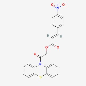 (2-oxo-2-phenothiazin-10-ylethyl) (E)-3-(4-nitrophenyl)prop-2-enoate