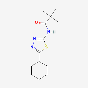 N-(5-cyclohexyl-1,3,4-thiadiazol-2-yl)-2,2-dimethylpropanamide