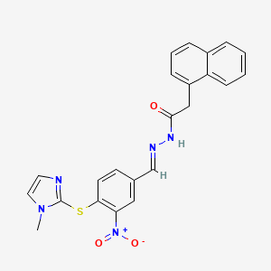 N'-[(E)-{4-[(1-methyl-1H-imidazol-2-yl)sulfanyl]-3-nitrophenyl}methylidene]-2-(naphthalen-1-yl)acetohydrazide