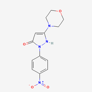 5-(4-morpholinyl)-2-(4-nitrophenyl)-4H-pyrazol-3-one