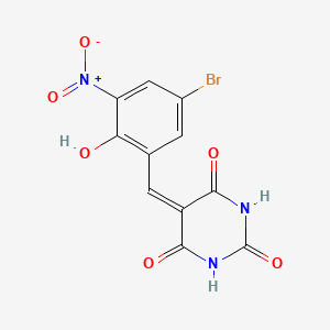 5-[(5-Bromo-2-hydroxy-3-nitrophenyl)methylidene]-1,3-diazinane-2,4,6-trione