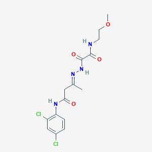 (3E)-N-(2,4-dichlorophenyl)-3-{[[(2-methoxyethyl)amino](oxo)acetyl]hydrazono}butanamide