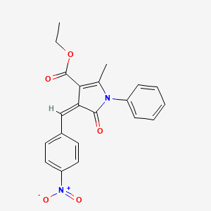 ethyl (4Z)-2-methyl-4-(4-nitrobenzylidene)-5-oxo-1-phenyl-4,5-dihydro-1H-pyrrole-3-carboxylate