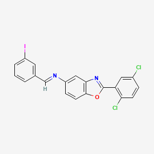 molecular formula C20H11Cl2IN2O B11532251 2-(2,5-dichlorophenyl)-N-[(E)-(3-iodophenyl)methylidene]-1,3-benzoxazol-5-amine 