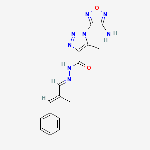 1-(4-amino-1,2,5-oxadiazol-3-yl)-5-methyl-N'-[(1E,2E)-2-methyl-3-phenylprop-2-en-1-ylidene]-1H-1,2,3-triazole-4-carbohydrazide