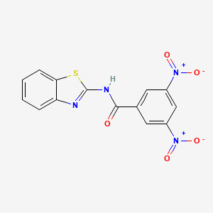 molecular formula C14H8N4O5S B11532352 N-(1,3-benzothiazol-2-yl)-3,5-dinitrobenzamide 