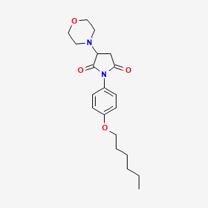 1-[4-(Hexyloxy)phenyl]-3-(morpholin-4-yl)pyrrolidine-2,5-dione