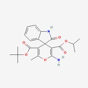 5-O'-tert-butyl 3-O'-propan-2-yl 2'-amino-6'-methyl-2-oxospiro[1H-indole-3,4'-pyran]-3',5'-dicarboxylate