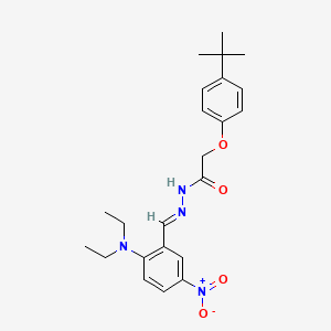 molecular formula C23H30N4O4 B11532383 2-(4-Tert-butylphenoxy)-N'-[(E)-[2-(diethylamino)-5-nitrophenyl]methylidene]acetohydrazide 