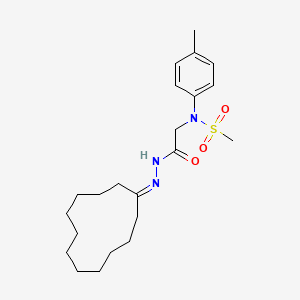 N-[(N'-Cyclododecylidenehydrazinecarbonyl)methyl]-N-(4-methylphenyl)methanesulfonamide