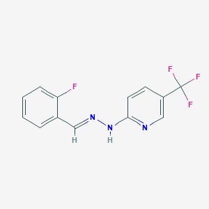 2-[(2E)-2-(2-fluorobenzylidene)hydrazinyl]-5-(trifluoromethyl)pyridine