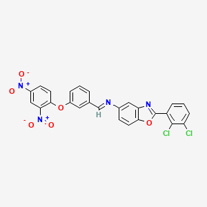 2-(2,3-dichlorophenyl)-N-{(E)-[3-(2,4-dinitrophenoxy)phenyl]methylidene}-1,3-benzoxazol-5-amine