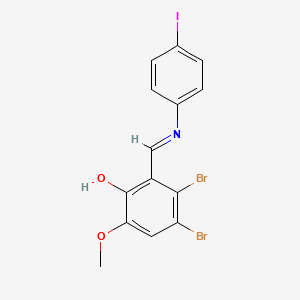 3,4-Dibromo-2-[(E)-[(4-iodophenyl)imino]methyl]-6-methoxyphenol