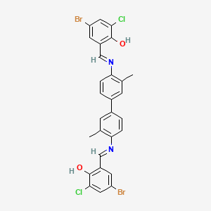 2,2'-{(3,3'-dimethylbiphenyl-4,4'-diyl)bis[nitrilo(E)methylylidene]}bis(4-bromo-6-chlorophenol)