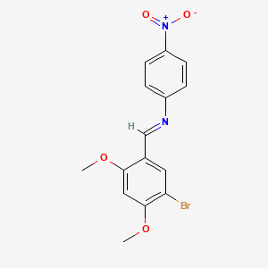 N-[(E)-(5-bromo-2,4-dimethoxyphenyl)methylidene]-4-nitroaniline