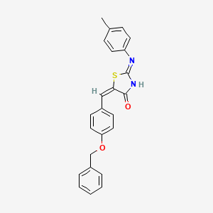 (2Z,5E)-5-[4-(benzyloxy)benzylidene]-2-[(4-methylphenyl)imino]-1,3-thiazolidin-4-one