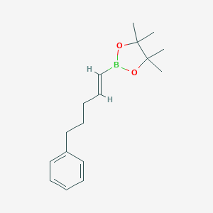 molecular formula C17H25BO2 B115325 (E)-4,4,5,5-Tetramethyl-2-(5-phenylpent-1-en-1-yl)-1,3,2-dioxaborolane CAS No. 154820-97-0