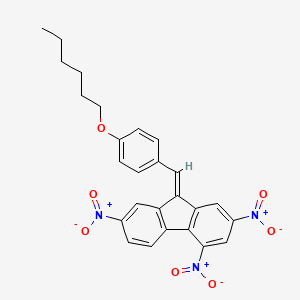 molecular formula C26H23N3O7 B11532525 (9E)-9-[4-(hexyloxy)benzylidene]-2,4,7-trinitro-9H-fluorene 