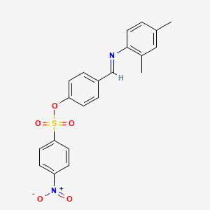 4-{(E)-[(2,4-dimethylphenyl)imino]methyl}phenyl 4-nitrobenzenesulfonate