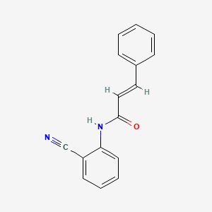 molecular formula C16H12N2O B11532551 (2E)-N-(2-cyanophenyl)-3-phenylprop-2-enamide 