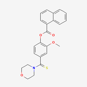 2-Methoxy-4-(morpholin-4-ylcarbonothioyl)phenyl naphthalene-1-carboxylate