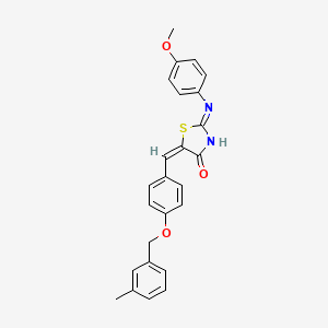 2-[(4-Methoxyphenyl)imino]-5-{4-[(3-methylbenzyl)oxy]benzylidene}-1,3-thiazolidin-4-one