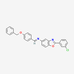 N-{(E)-[4-(benzyloxy)phenyl]methylidene}-2-(3-chlorophenyl)-1,3-benzoxazol-5-amine