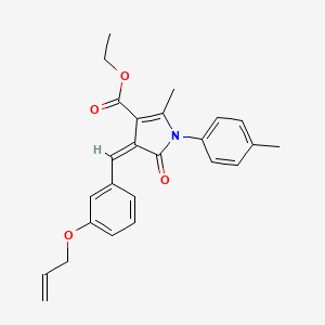 ethyl (4Z)-2-methyl-1-(4-methylphenyl)-5-oxo-4-[3-(prop-2-en-1-yloxy)benzylidene]-4,5-dihydro-1H-pyrrole-3-carboxylate