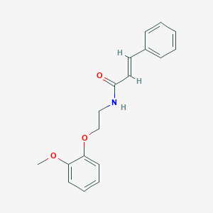 molecular formula C18H19NO3 B11532578 (2E)-N-[2-(2-methoxyphenoxy)ethyl]-3-phenylprop-2-enamide 