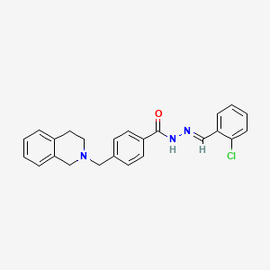 N'-[(E)-(2-chlorophenyl)methylidene]-4-(3,4-dihydroisoquinolin-2(1H)-ylmethyl)benzohydrazide