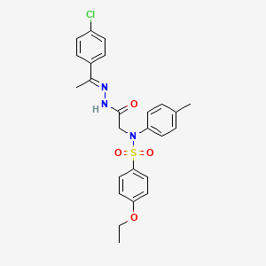 N-({N'-[(1E)-1-(4-Chlorophenyl)ethylidene]hydrazinecarbonyl}methyl)-4-ethoxy-N-(4-methylphenyl)benzene-1-sulfonamide