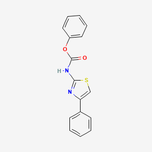 Carbamic acid, (4-phenyl-2-thiazolyl)-, phenyl ester