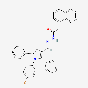 molecular formula C35H26BrN3O B11532674 N'-{(E)-[1-(4-bromophenyl)-2,5-diphenyl-1H-pyrrol-3-yl]methylidene}-2-(naphthalen-1-yl)acetohydrazide 