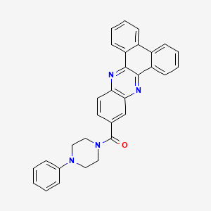 molecular formula C31H24N4O B11532699 Dibenzo[a,c]phenazin-11-yl(4-phenylpiperazino)methanone 