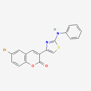 molecular formula C18H11BrN2O2S B11532714 6-bromo-3-[2-(phenylamino)-1,3-thiazol-4-yl]-2H-chromen-2-one 