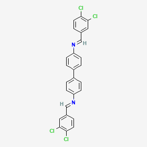 molecular formula C26H16Cl4N2 B11532719 N,N'-bis[(E)-(3,4-dichlorophenyl)methylidene]biphenyl-4,4'-diamine 