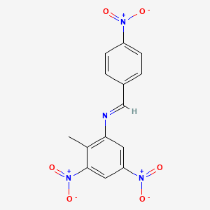 2-methyl-3,5-dinitro-N-[(E)-(4-nitrophenyl)methylidene]aniline