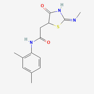 N-(2,4-dimethylphenyl)-2-[(2Z)-2-(methylimino)-4-oxo-1,3-thiazolidin-5-yl]acetamide