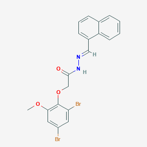 2-(2,4-dibromo-6-methoxyphenoxy)-N'-[(E)-naphthalen-1-ylmethylidene]acetohydrazide